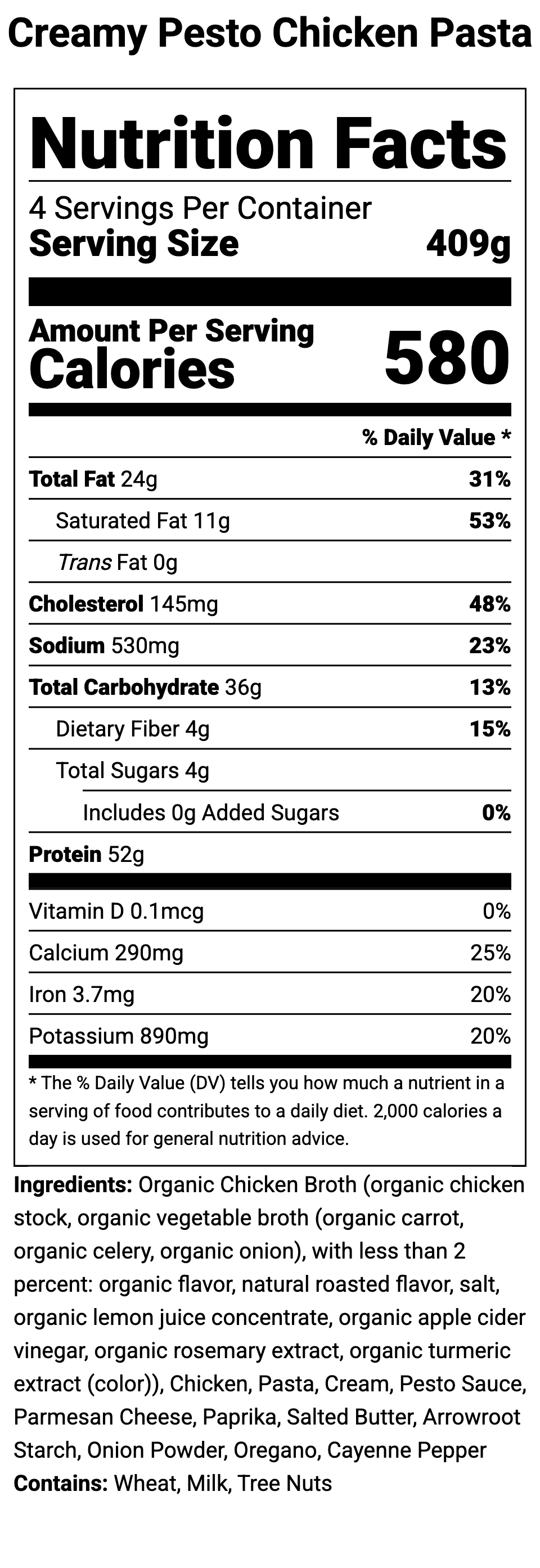 Creamy Pesto Chicken Pasta