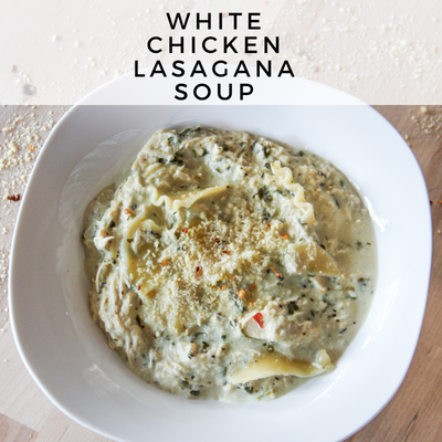White Chicken Lasagna Soup