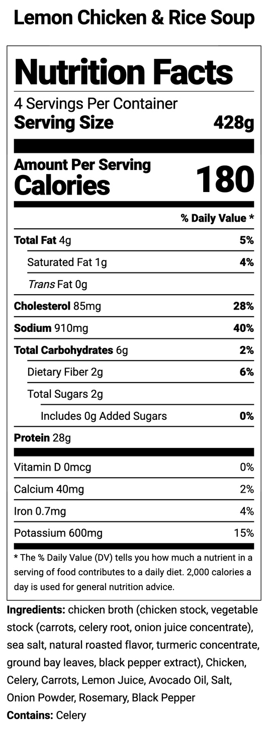 Lemon Chicken & Rice Soup